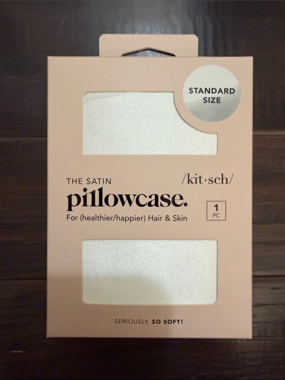 Kitsch Satin Pillowcase - Standard Size -Champagne Cream - New